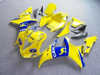 Carene Yamaha R6 2003-2005 - Giallo Blu Motul Cammello