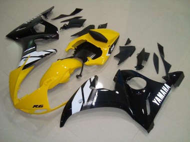 Carene Yamaha R6 2003-2005 - Giallo Nero