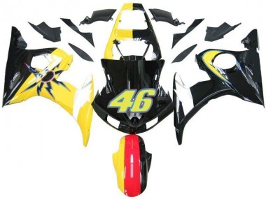 Carene Yamaha R6 2003-2005 - Nero Giallo No. 46