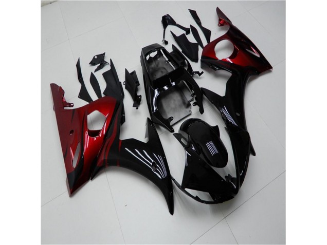 Carene Yamaha R6 2003-2005 - Nero Rosso