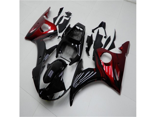 Carene Yamaha R6 2003-2005 - Nero Rosso