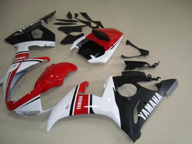 Carene Yamaha R6 2003-2005 - Rosso Bianco Nero Opaco Carene Yamaha R6 2003-2005 - Rosso Bianco Nero Opaco