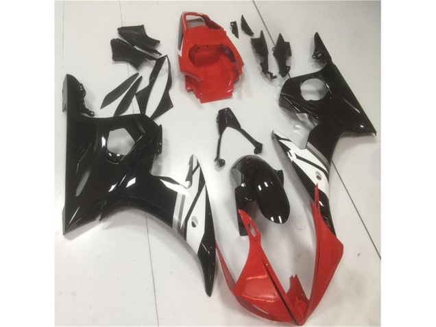 Carene Yamaha R6 2003-2005 - Rosso Nero Bianco Carene Yamaha R6 2003-2005 - Rosso Nero Bianco