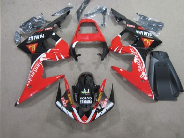 Carene Yamaha R6 2003-2005 - Rosso Nero Santander