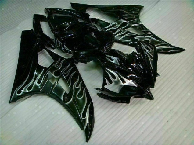 Carene Yamaha R6 2006-2007 - Argento Fiamma Nero