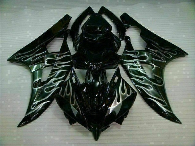 Carene Yamaha R6 2006-2007 - Argento Fiamma Nero