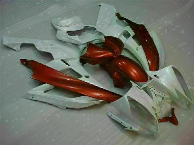 Carene Yamaha R6 2006-2007 - Bianco Marrone
