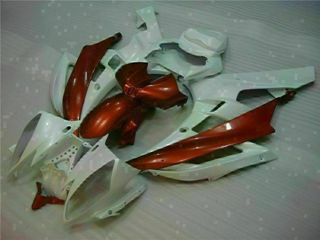 Carene Yamaha R6 2006-2007 - Bianco Marrone