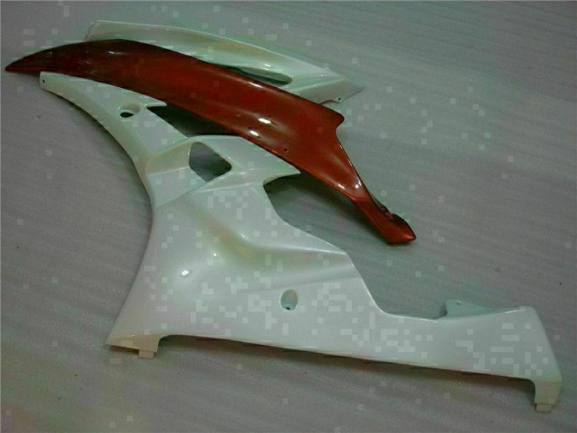 Carene Yamaha R6 2006-2007 - Bianco Marrone