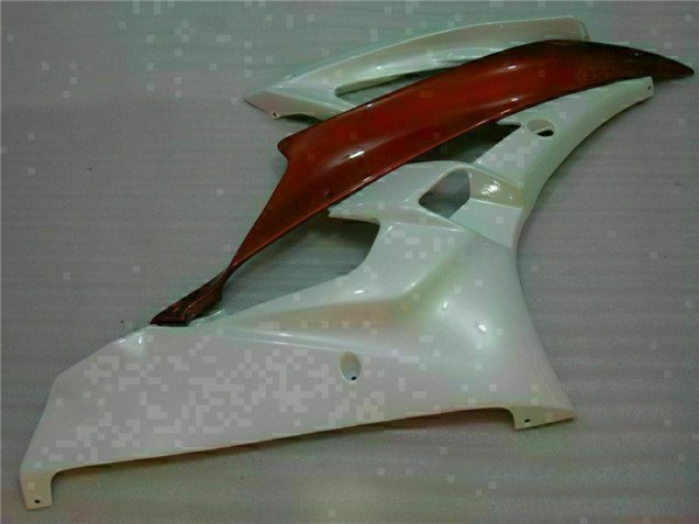 Carene Yamaha R6 2006-2007 - Bianco Marrone