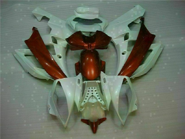 Carene Yamaha R6 2006-2007 - Bianco Marrone