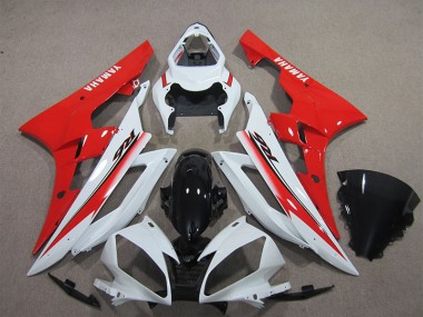 Carene Yamaha R6 2006-2007 - Bianco Nero Rosso