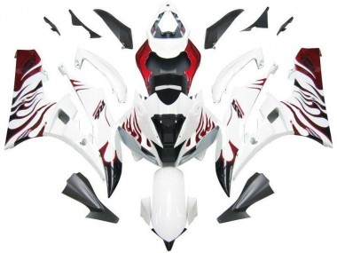 Carene Yamaha R6 2006-2007 - Bianco Rosso Fiamma