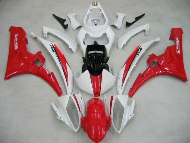 Carene Yamaha R6 2006-2007 - Bianco Rosso Michelin