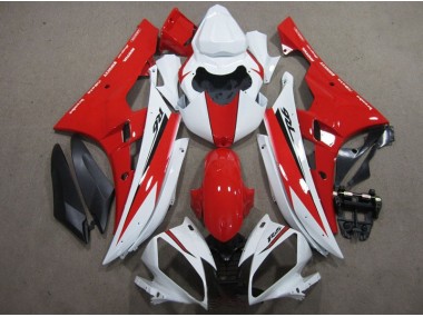 Carene Yamaha R6 2006-2007 - Bianco Rosso Nero Decal