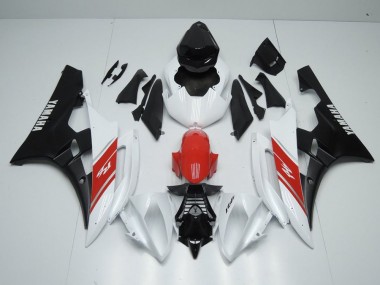Carene Yamaha R6 2006-2007 - Bianco Rosso & Nero Opaco