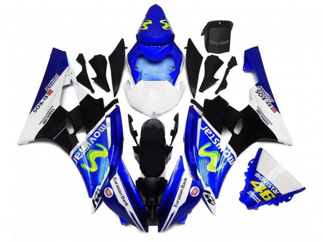 Carene Yamaha R6 2006-2007 - Blu Nero Bianco