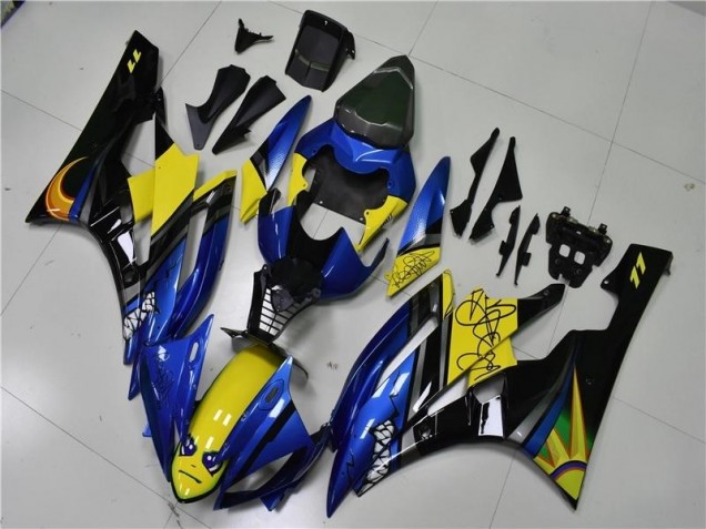 Carene Yamaha R6 2006-2007 - Blu Squalo