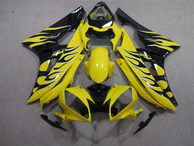 Carene Yamaha R6 2006-2007 - Giallo Nero Fiamma