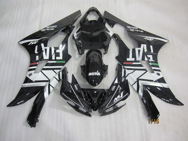 Carene Yamaha R6 2006-2007 - Nero Bianco Motul Fiat Carene Yamaha R6 2006-2007 - Nero Bianco Motul Fiat