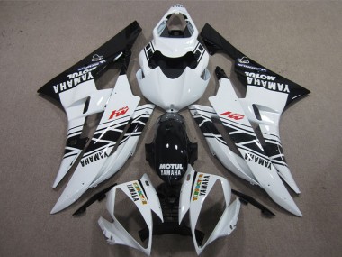 Carene Yamaha R6 2006-2007 - Nero Bianco Motul