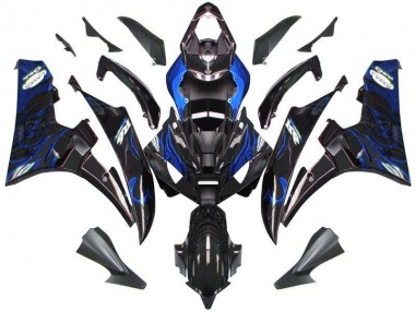 Carene Yamaha R6 2006-2007 - Nero Blu Fiamma