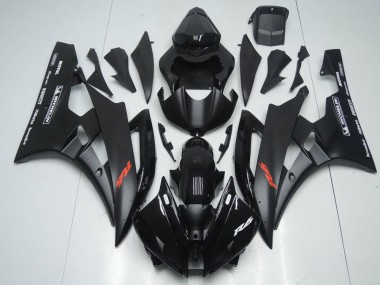 Carene Yamaha R6 2006-2007 - Nero Opaco & Lucido Nero