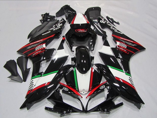 Carene Yamaha R6 2006-2007 - Nero Rosso Verde Carene Yamaha R6 2006-2007 - Nero Rosso Verde