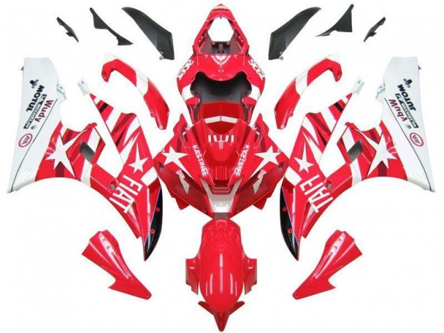 Carene Yamaha R6 2006-2007 - Rosso Bianco Star Fiat Carene Yamaha R6 2006-2007 - Rosso Bianco Star Fiat