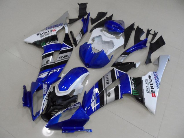 Carene Yamaha R6 2008-2016 - Blu Bianco ENEOS