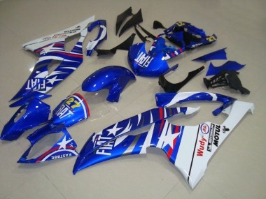 Carene Yamaha R6 2008-2016 - Blu Bianco Fiat 27 Rosso Wudy