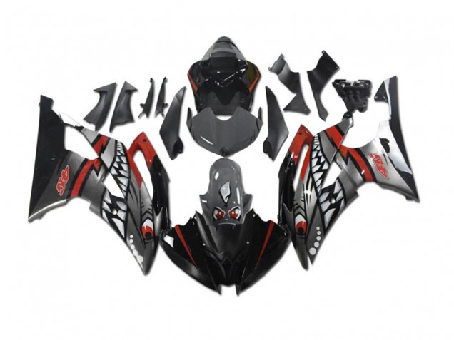 Carene Yamaha R6 2008-2016 - Grigio Rosso Squalo