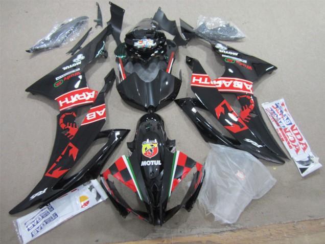 Carene Yamaha R6 2008-2016 - Nero Bianco Motul