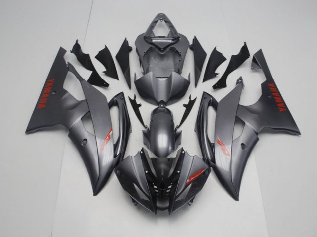 Carene Yamaha R6 2008-2016 - Nero Opaco Grigio Carene Yamaha R6 2008-2016 - Nero Opaco Grigio