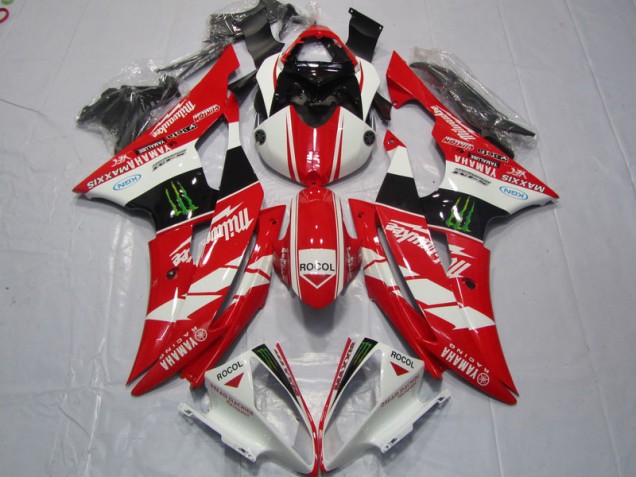 Carene Yamaha R6 2008-2016 - Rosso Bianco Rocol Carene Yamaha R6 2008-2016 - Rosso Bianco Rocol