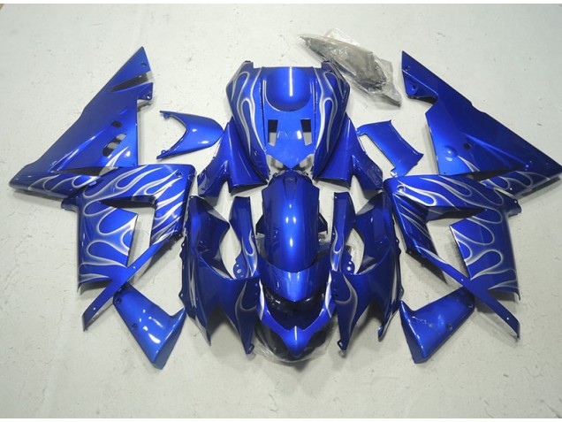 Kit Carena & Plastica Kawasaki ZX10R 2003-2005 - Blu Bianco Fiamma Kit Carena & Plastica Kawasaki ZX10R 2003-2005 - Blu Bianco Fiamma