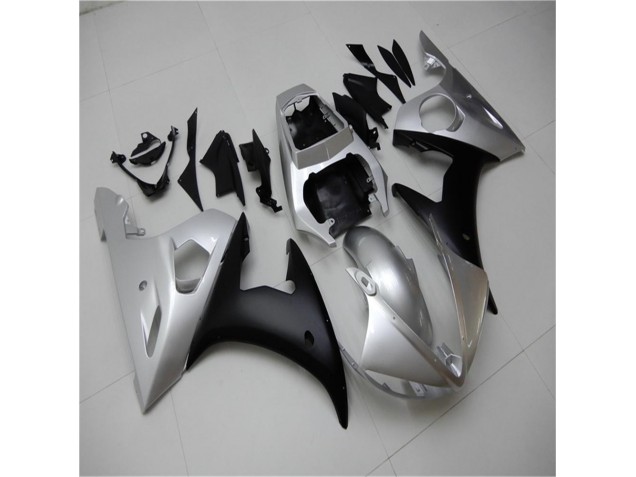 Kit Carena & Plastica Yamaha R6 2003-2005 - Argento Nero