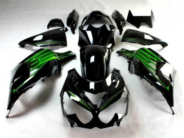 Kit Carenatura Completa Kawasaki ZX14R ZZR 1400 2012-2021 - Nero Verde Kit Carenatura Completa Kawasaki ZX14R ZZR 1400 2012-2021 - Nero Verde