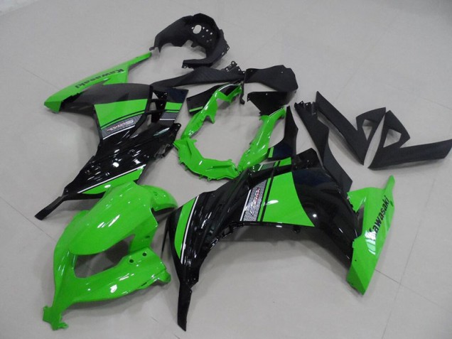 Kit Carenatura Completo ABS Kawasaki ZX 300R 2013-2016 - Nero Verde Kit Carenatura Completo ABS Kawasaki ZX 300R 2013-2016 - Nero Verde