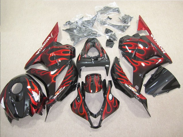 Kit Carenatura Honda CBR 600 RR 2009-2012 - Nero Rosso Fiamma Kit Carenatura Honda CBR 600 RR 2009-2012 - Nero Rosso Fiamma