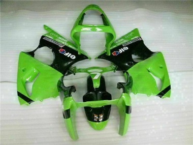 Kit Carenatura Iniezione Kawasaki ZX6R 2000-2002 - Verde Nero