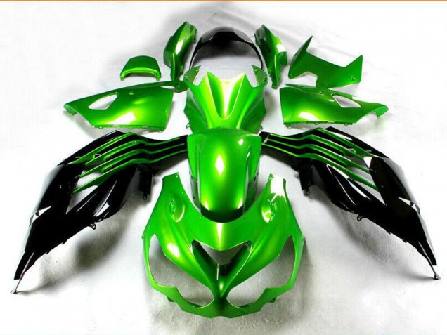 Kit Carenatura Kawasaki ZX14R ZZR 1400 2012-2021 - Nero Verde Kit Carenatura Kawasaki ZX14R ZZR 1400 2012-2021 - Nero Verde