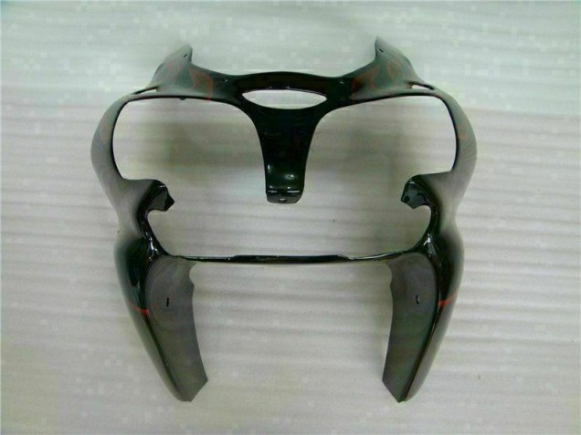 Kit Carene Completa Kawasaki ZX6R 2000-2002 - Nero Rosso Fiamma