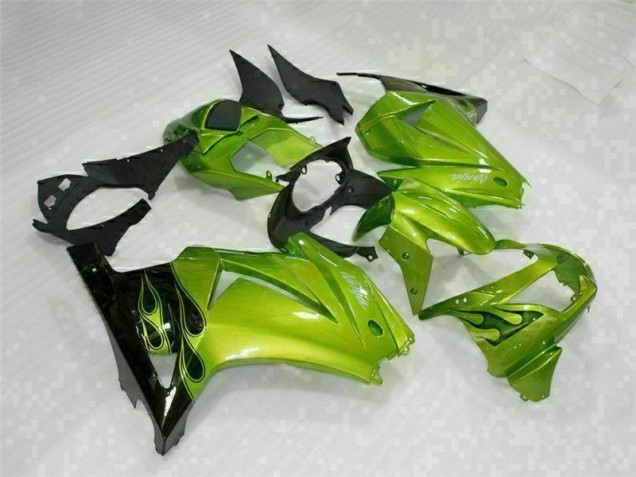 Kit Carene Kawasaki EX250 2008-2012 - Verde Nero Kit Carene Kawasaki EX250 2008-2012 - Verde Nero