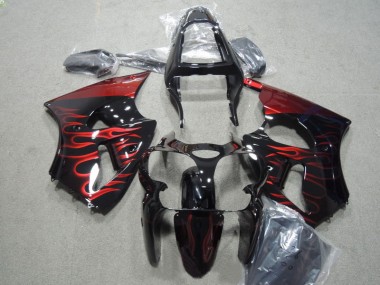 Kit Carene Kawasaki ZX6R 2000-2002 - Nero Rosso Fiamma