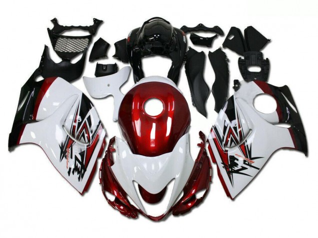 Kit Carene Suzuki GSXR 1300 Hayabusa 2008-2019 - Bianco Rosso