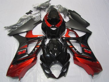 Kit Completo Carenatura ABS Suzuki GSXR 1000 K7 2007-2008 - Nero Rosso