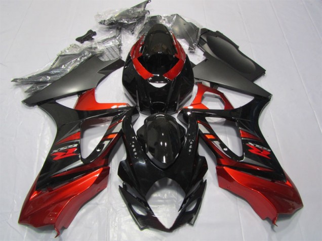 Kit Completo Carenatura ABS Suzuki GSXR 1000 K7 2007-2008 - Nero Rosso