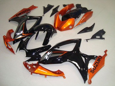 Kit Completo Carenatura ABS Suzuki GSXR 750 K6 2006-2007 - Nero Arancia
