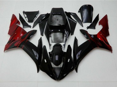 Kit Completo Carenatura ABS Yamaha R1 2002-2003 - Nero Rosso